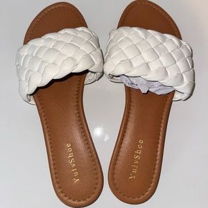 White sandals